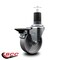 Service Caster 4'' Semi Steel Swivel 1-5/8'' Expanding Stem Caster with Brake SCC-EX20S414-SSS-PLB-158 - alternate 4